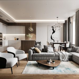 Phong cách tối giản nâu và trắng